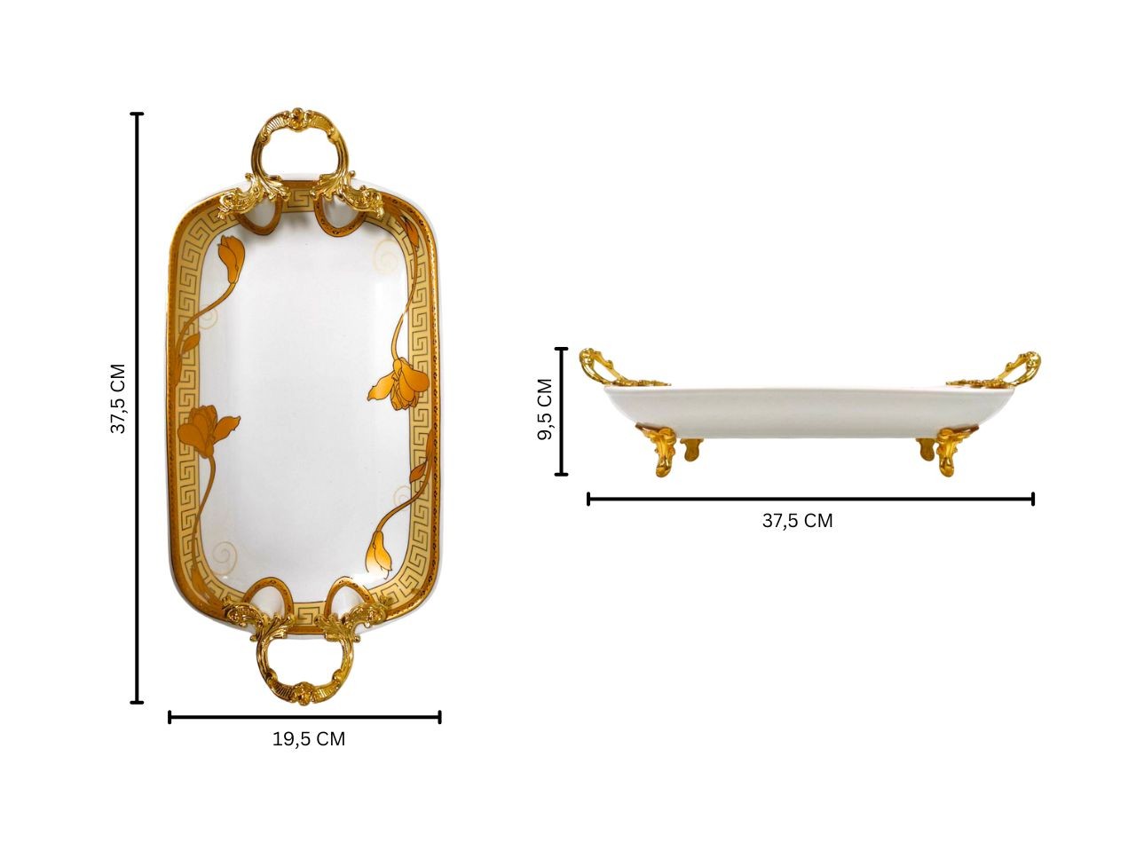 Vicenza Piring Persegi Panjang dengan Pegangan Lily P141